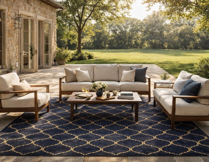 Traditional outdoor rugs